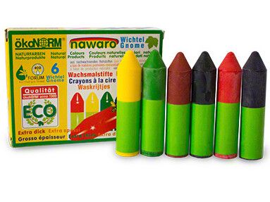 ökoNROM Wichtel Gnome sind Wachsmalstifte für Kinder ab 2 Jahren