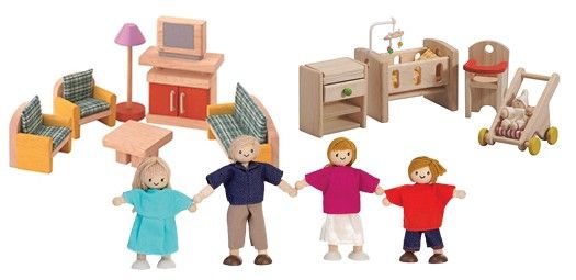Puppenhauszubehör und Figuren