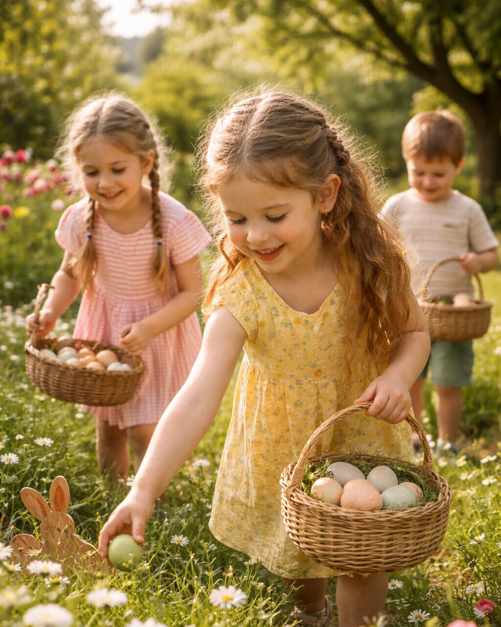 Kinder auf der Eiersuche