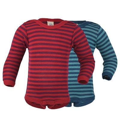 2 gestreifte Bodys von Engel in Rot und Blau 2 gestreifte Bodys von Engel in Rot und Blau