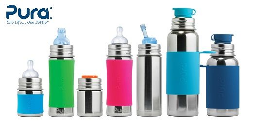 Pura kiki Trinkflaschen aus Edelstahl als Babyflasche bis zur Sportflasche und Keksdose