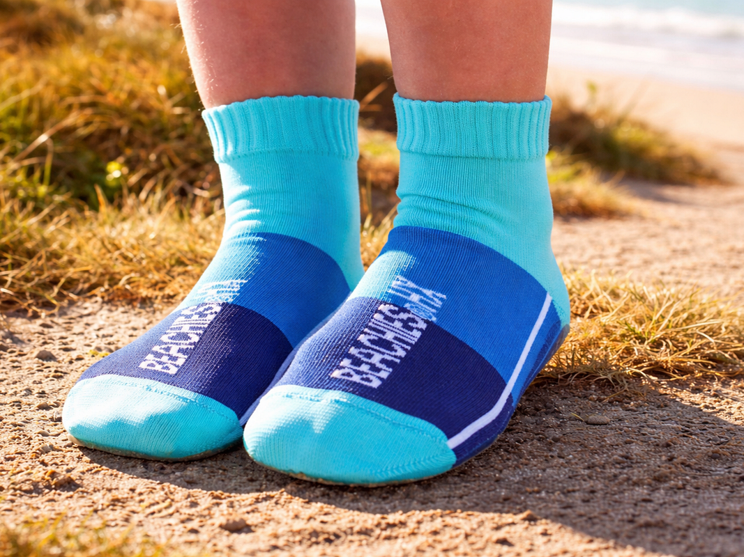 Beachies Kinder Strand- und Wattsocken Block blau von ewers