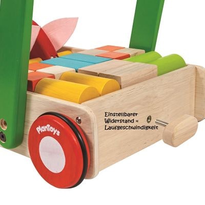 Nahaufnahme vom Tool, mit dem der Widerstand des Lauflernwagens einstellbar ist. Nahaufnahme vom Tool, mit dem der Widerstand des Lauflernwagens einstellbar ist.