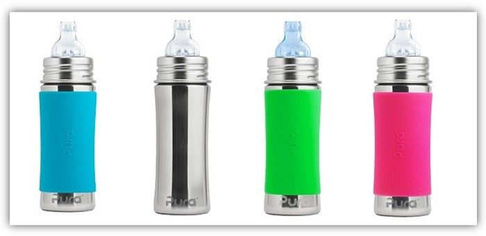 Trinklernflasche mit Silikon-Sauger von Pura Kiki