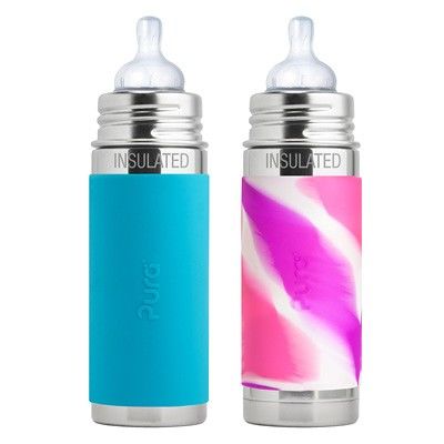 Isolierte Babyflasche Lochgrösse mittel aqua-blau