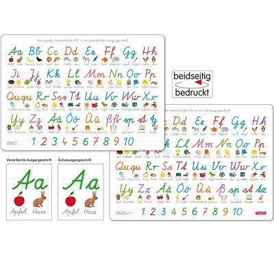 Besipiel Lerntafel mit Buchstaben von A-Z und passenden Bildern