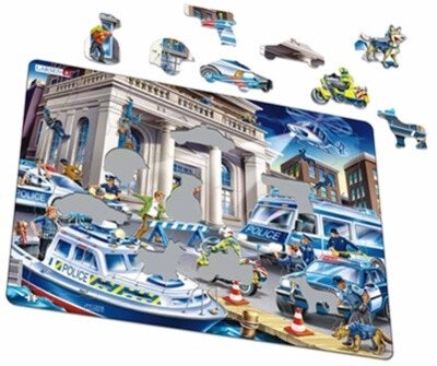 43 individuell geformte Puzzleteile Polizei Puzzle mit 43 individuell geformte Puzzleteile