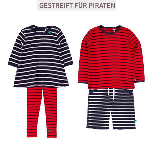 gestreifte Kleidung für Piratenkostüme