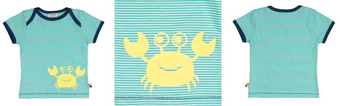 Ringeloberteil mit Krabbe von Loud and Proud Ringeloberteil mit Krabbe von Loud and Proud