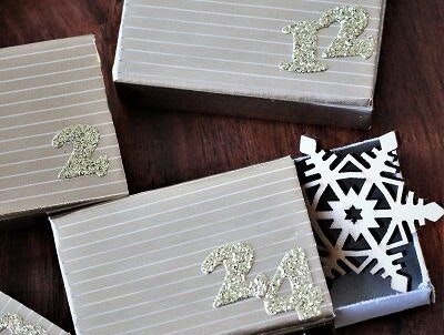 Adventkalender selber machen aus leeren Streichholzschachteln Adventkalender aus leeren Streichholzschachteln, die bemalt und beklebt sind