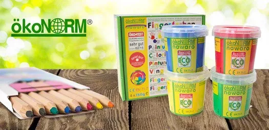 Bei Ökonorm finden Sie alles rund um das Thema Malen und Basteln. Ob Knete, Malstifte oder Farben, durch die schadstofffreie Herstellung sind die Produkte gut verträglich.