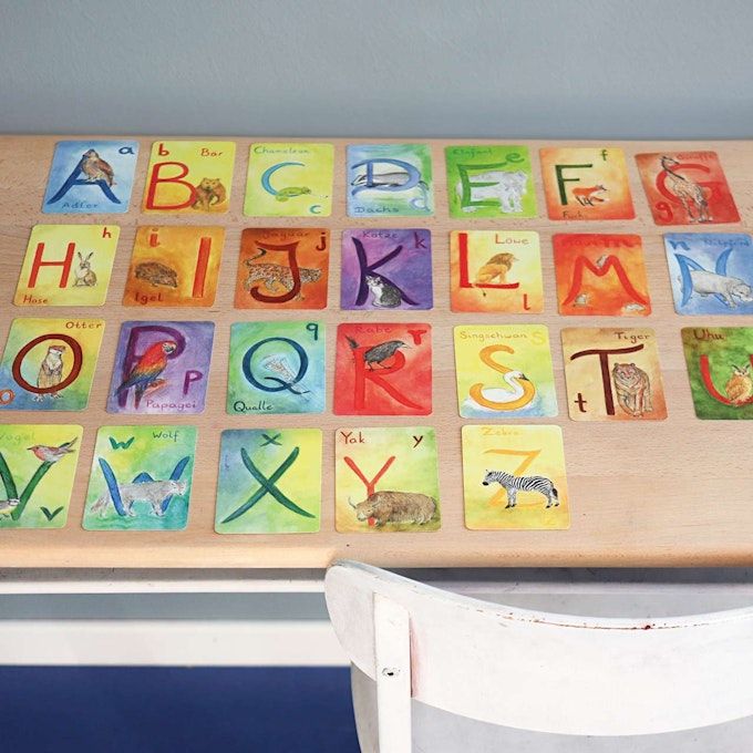 Großes Alphabet Kartenspiel ab 4 Jahren  von Grimm's