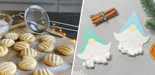 Gemeinsam backen & basteln Bastelidee und Plätzchen
