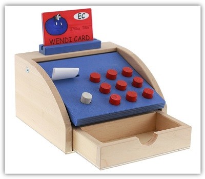 Klingel für realistisches Kassieren im Kaufmannsladen