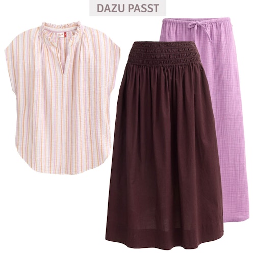 Musselin Bluse ärmellos Damen