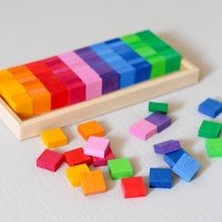 100 Mosaikplättchen im Holzrahmen 28x13 cm