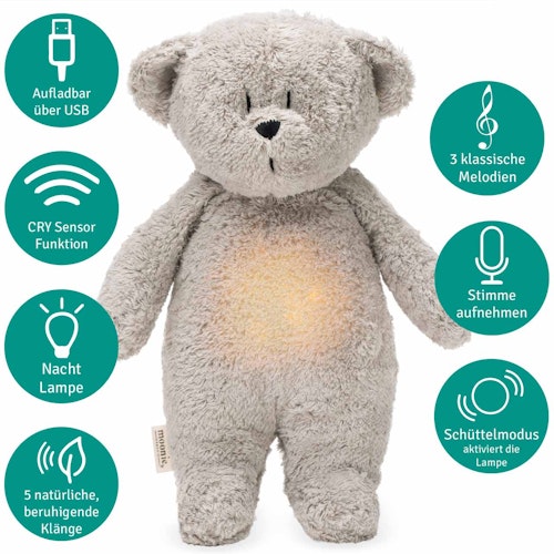 Der Bio-Summbär mit Lampe grau