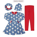 Vorschaubild Langarm Flatterkleid