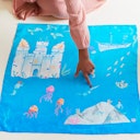 Vorschaubild Spieltuch Seide Unterwasserwelt 53 x 53 cm