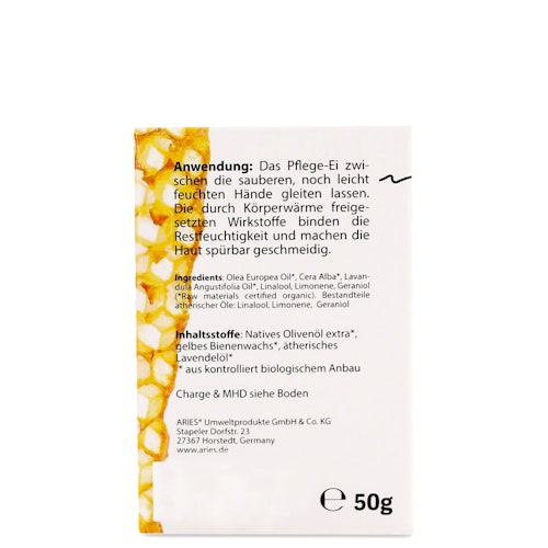 Pflege-Ei feste Handcreme Bienenwachs