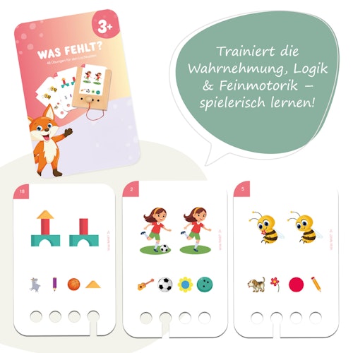 Was fehlt? Kartensatz ab 3 Jahren (ohne Lochkasten)