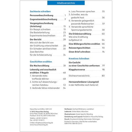 Deutsch Übungsheft Aufsatz schreiben – 4. Klasse