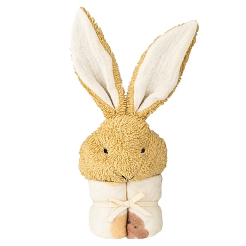 Schmusetuch aus Musselin mit Kopf Teddy