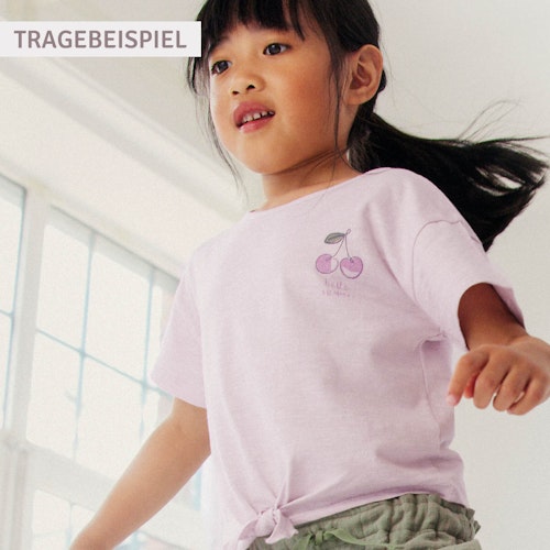 T-Shirt Knotendetail tropische Blüten