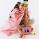 Vorschaubild Spieltuch Seide Pfingstrosen-rosa mittel 89 x 89 cm