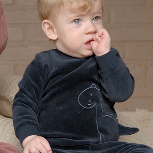 Velour Pullover Tiermotiv