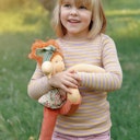 Vorschaubild Bio Stoffpuppe Mädchen "Flore" zum An- & Ausziehen 38 cm