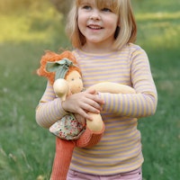 Bio Stoffpuppe Mädchen "Flore" zum An- & Ausziehen 38 cm