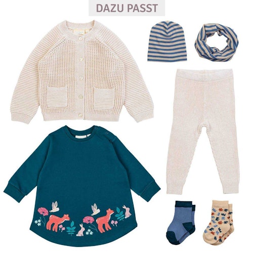 Schlauchschal Streifen blau-beige