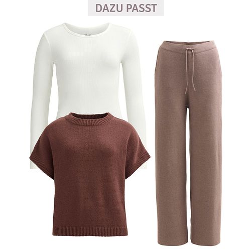 Damen Strickpullover kurzarm