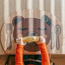 Vorschaubild Kinder Montessori Tischset aus Korkleder Bär, 46 x 37,5 cm