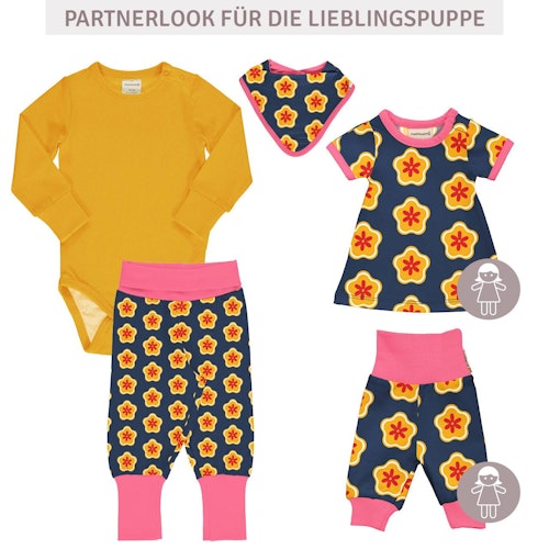 Mitwachsende Krabbelhose Bündchen Alloverprint