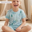 Vorschaubild Sommer Kinder Schlafanzug kurz Hippo