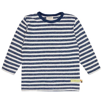 Luftiges Leinen Shirt langarm marine geringelt