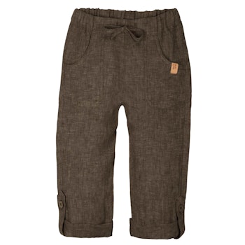 Lockere Leinenhose braun