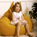 Vorschaubild Kinder Sitzsack 90 x 100 x 80 cm - gelb