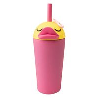 Bestie Sippy  isolierter Trinkbecher Edelstahl mit Trinkhalm Ente 720 ml