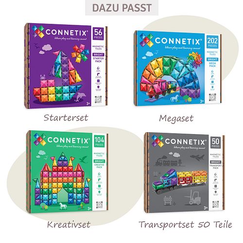 Connetix Magnetbausteine Megaset 202 Teile – bunt