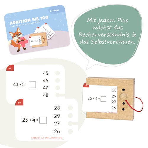 Kartensatz Addition bis 100 2. Klasse (ohne Lochkasten)