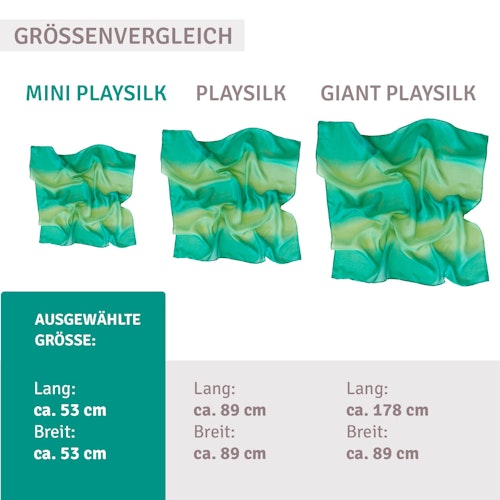 Spieltuch Seide Meer klein 53 x 53 cm
