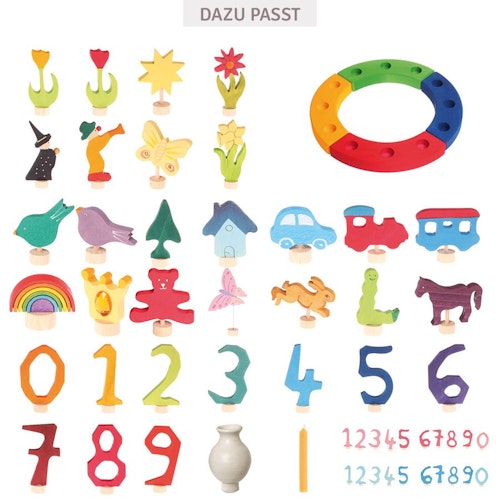 Grimms Geburtstagsring bunt 12 Jahre (22cm)