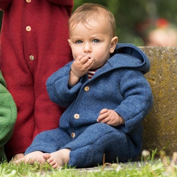Woll Fleece Overall mitwachsend rosenholz