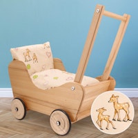 Klassischer Puppenwagen Reh 53 cm Griffhöhe