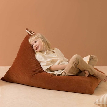 Waschbarer Sitzsack für Kinder – Öko-Samt