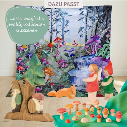 Tannenzwerg stehend Holzfigur 7 cm