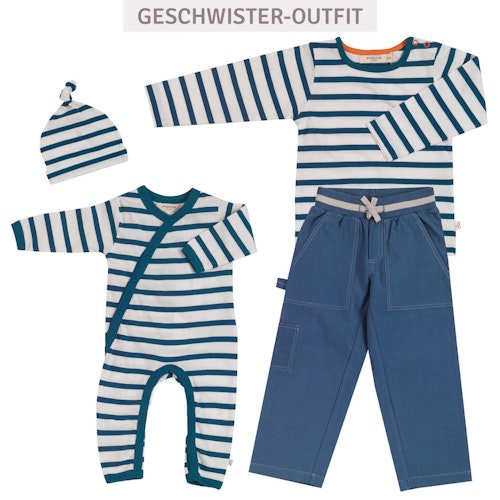 Babymütze Knoten Streifen